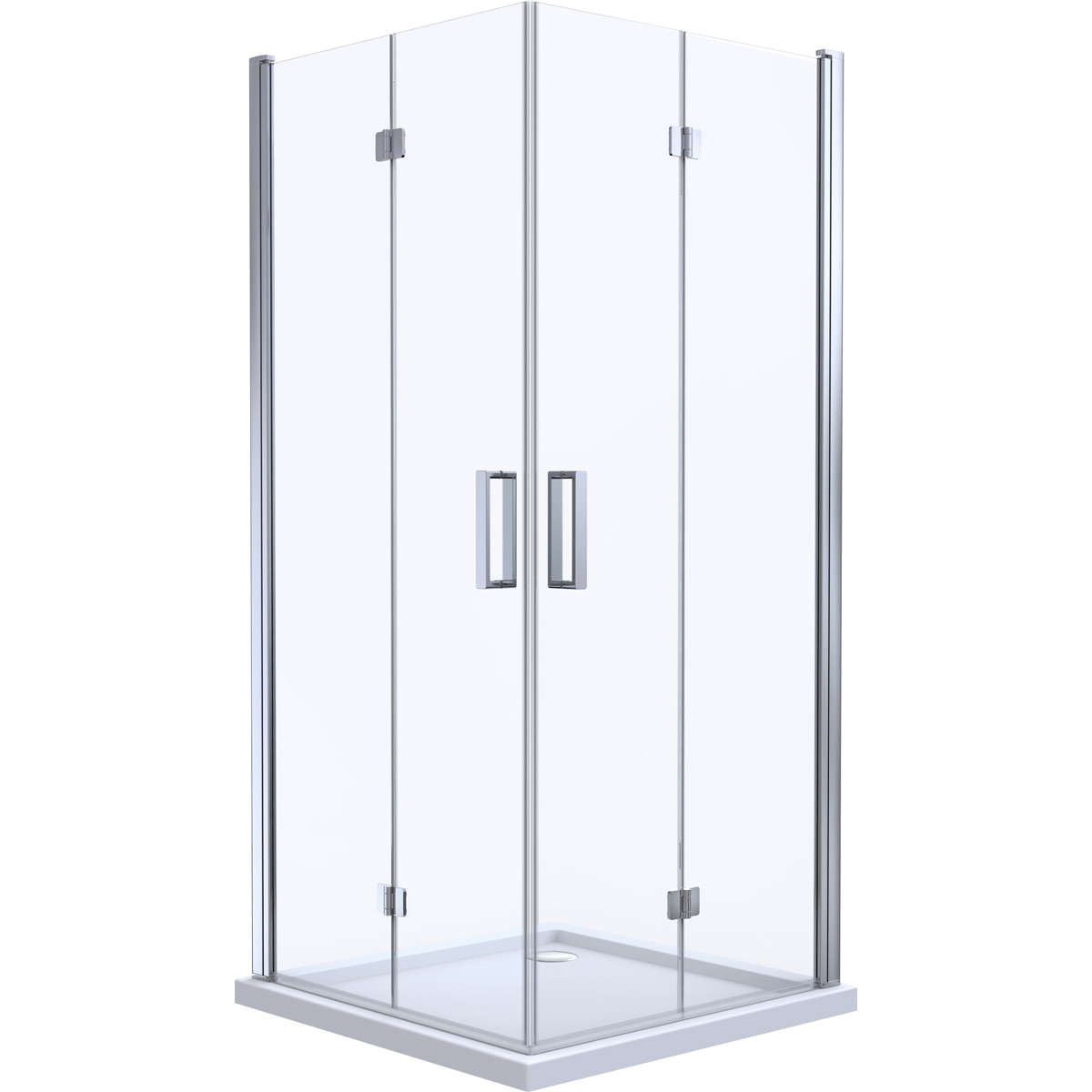 Set cabine de douche Oltens Byske 20001100, receveur de douche carré Oltens Superior 17002000