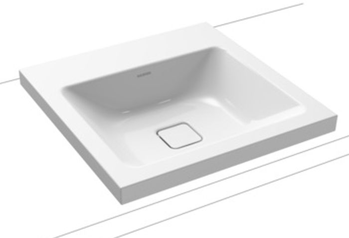 Kaldewei Cono lavabo 50x50 cm carrée à poser blanc 908306003001