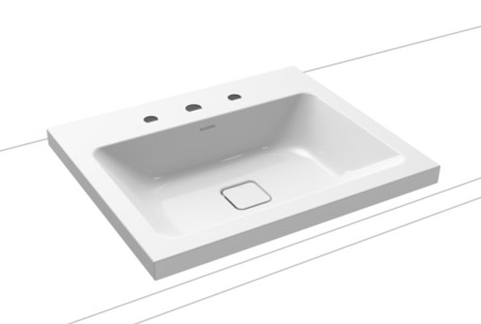 Kaldewei Cono lavabo 60x50 cm rectangulaire à poser blanc 901906033001