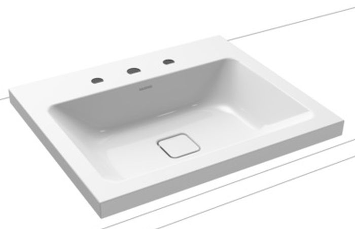 Kaldewei Cono lavabo 90x50 cm rectangulaire à poser blanc 902006033001