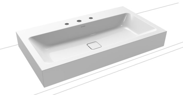 Kaldewei Cono lavabo 90x50 cm rectangulaire à poser blanc brillant 902206033001