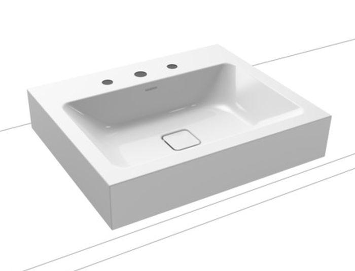 Kaldewei Cono lavabo 60x50 cm rectangulaire à poser blanc 902106033001