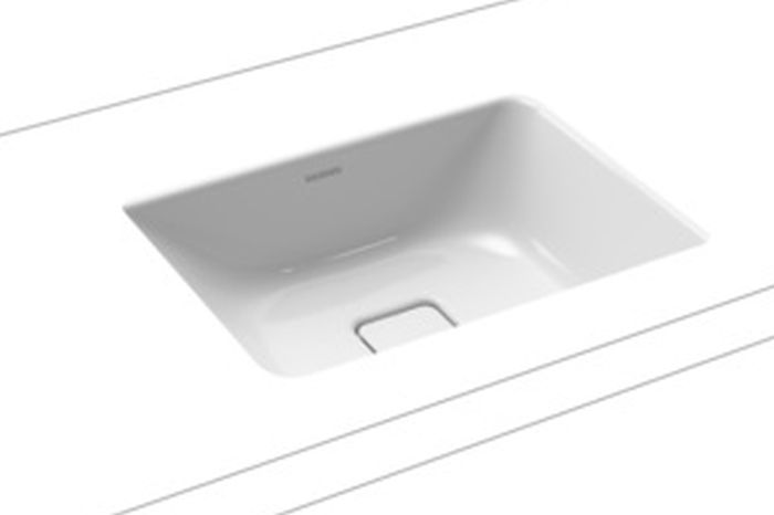 Kaldewei Cono lavabo 47x38.1 cm rectangulaire sous plan blanc 908506003001