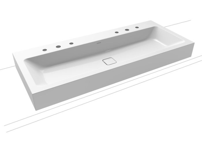 Kaldewei Cono lavabo 120x50 cm rectangulaire classique blanc brillant 902706053001