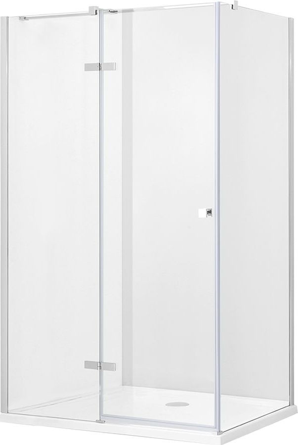 Besco Pixa cabine de douche 100x80 cm rectangulaire chrome brillant/verre transparent PPL-108-195-C