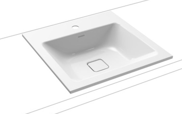 Kaldewei Cono lavabo 50x50 cm carrée encastrée blanc 908206013001