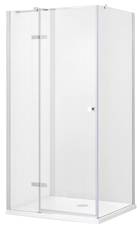 Besco Pixa cabine de douche 90x90 cm carrée chrome brillant/verre transparent PKL-90-195-C