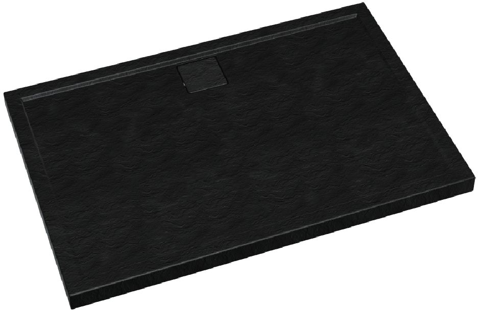 Schedpol Omega Black Stone receveur de douche rectangulaire 110x80 cm noir 3.0461/C/ST