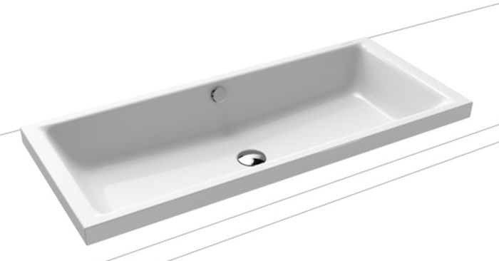 Kaldewei Puro lavabo 90x38 cm rectangulaire à poser blanc brillant 909006003001