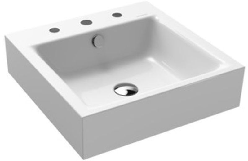 Kaldewei Puro lavabo 46x46 cm carrée classique blanc brillant 901306033001
