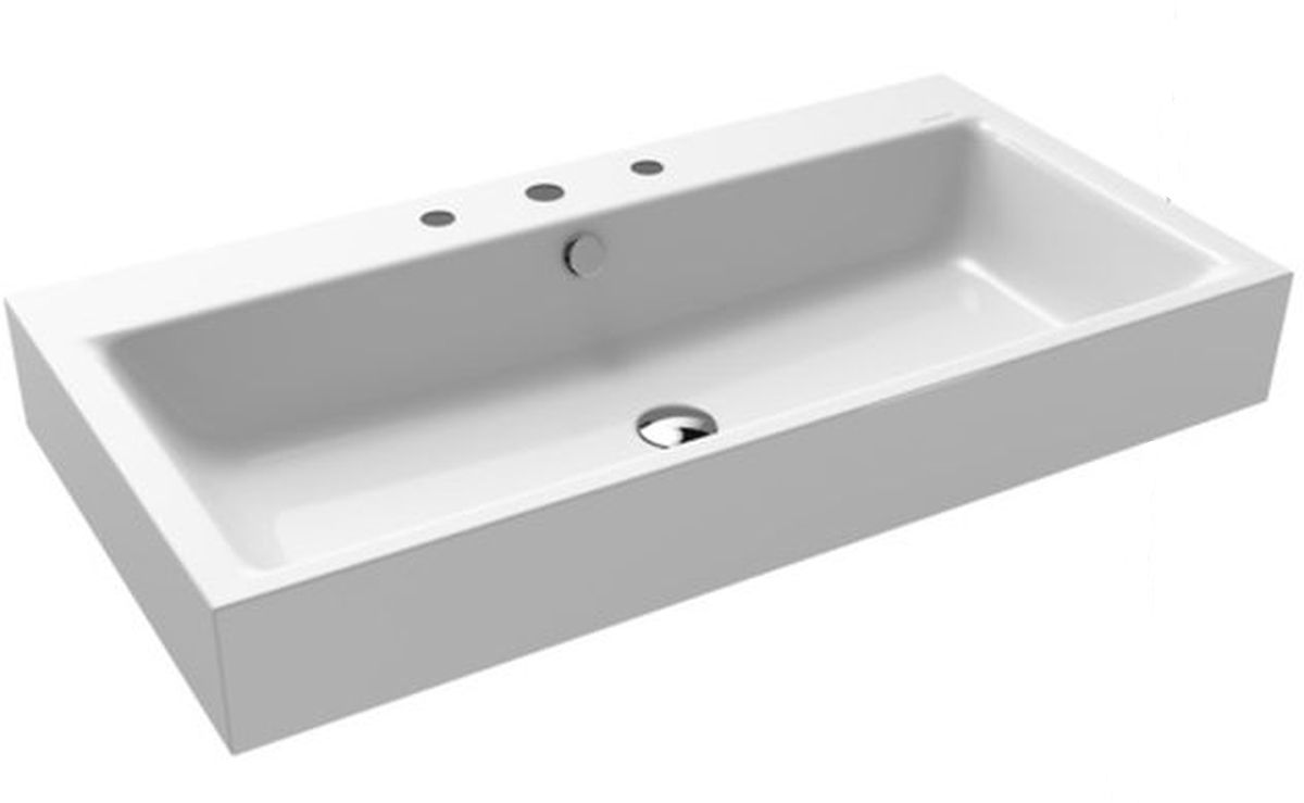 Kaldewei Puro lavabo 90x46 cm rectangulaire classique blanc brillant 901506033001