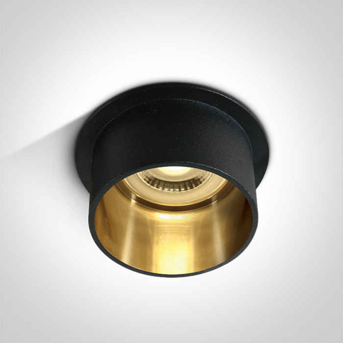 One Light Tholos spot encastré 1x50 W noir-doré 10105D9/B/GL