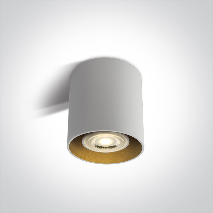 One Light Roda plafonnier 1x10 W blanc-laiton 12105T/W