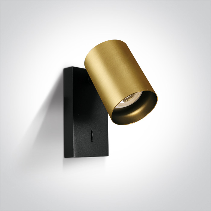 One Light Elatos applique murale 1x10 W noir-laiton 65105NA/BBS
