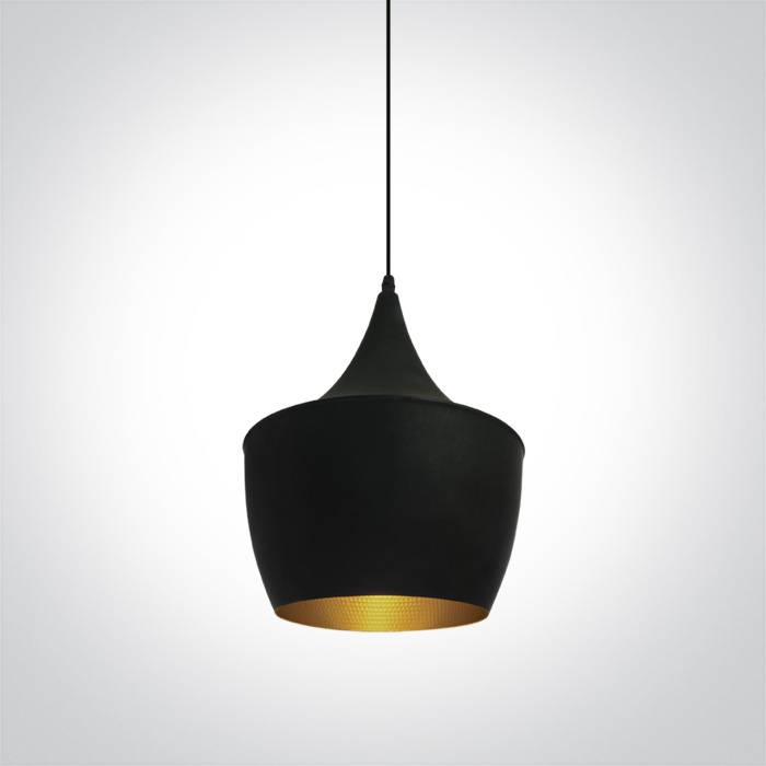 One Light Kappas lampe suspendue 1x12 W noir-laiton 63044/B/BS