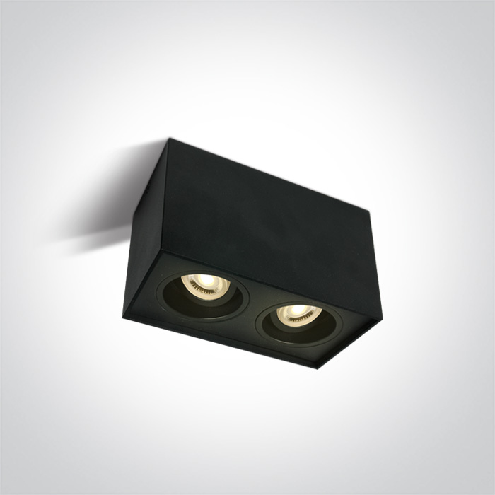 One Light Karlowasi plafonnier 2x10 W noir 12205YA/B