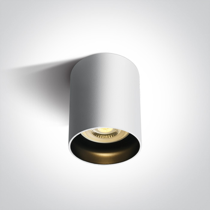 One Light Muzaki plafonnier 1x10 W blanc-noir 12105N/W