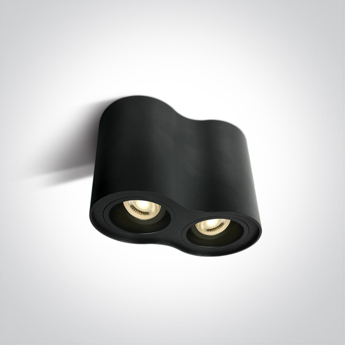 One Light Nemea plafonnier 2x10 W noir 12205Y/B