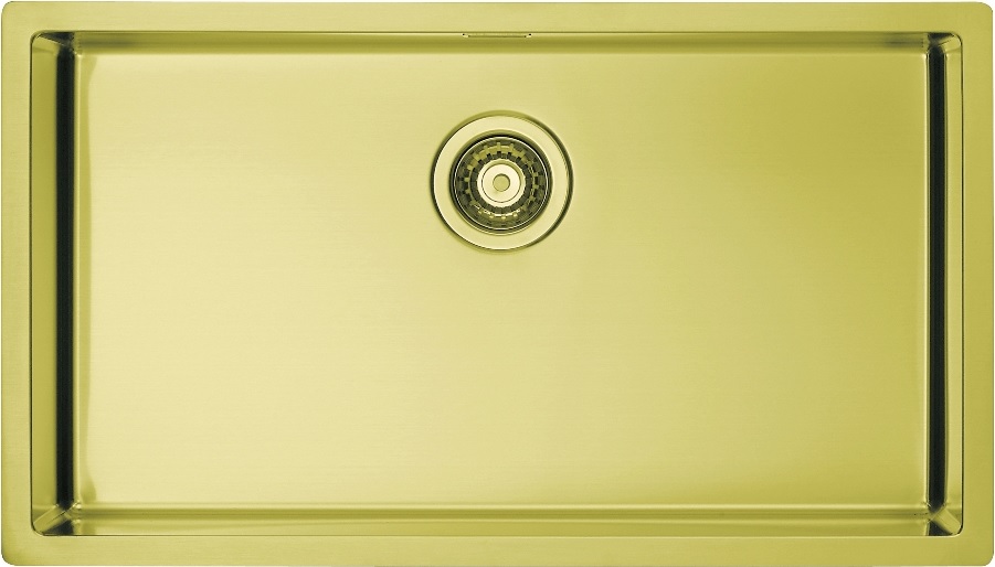 Alveus Monarch évier en acier inoxydable 79x45 cm doré 1117478