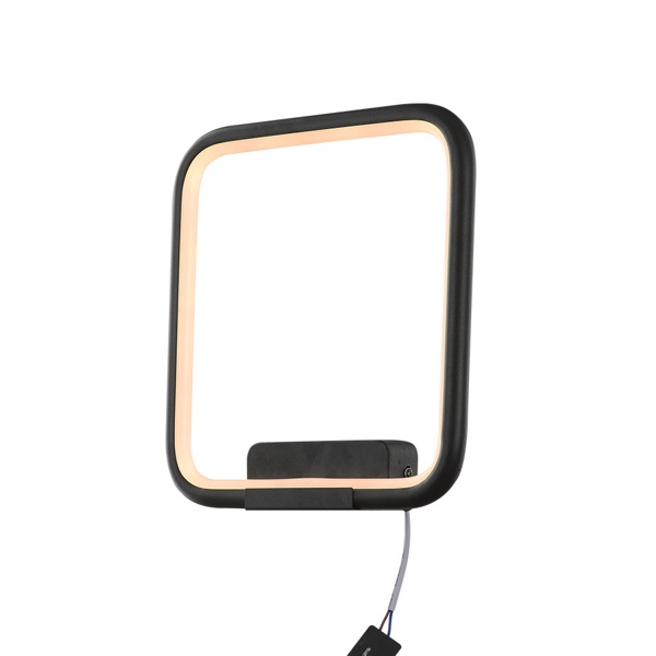 Altavola Design Ledowe Kwadraty applique murale 1x15 W noir LA079/W_in_3k_black