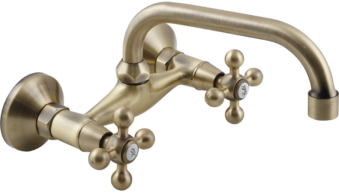 Kuchinox Stilo mitigeur de lavabo murale laiton/brun antique BKI550D