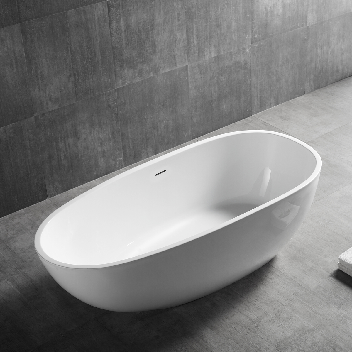 Hagser Enrika baignoire autoportante 150x75 cm ovale blanc HGR17000012