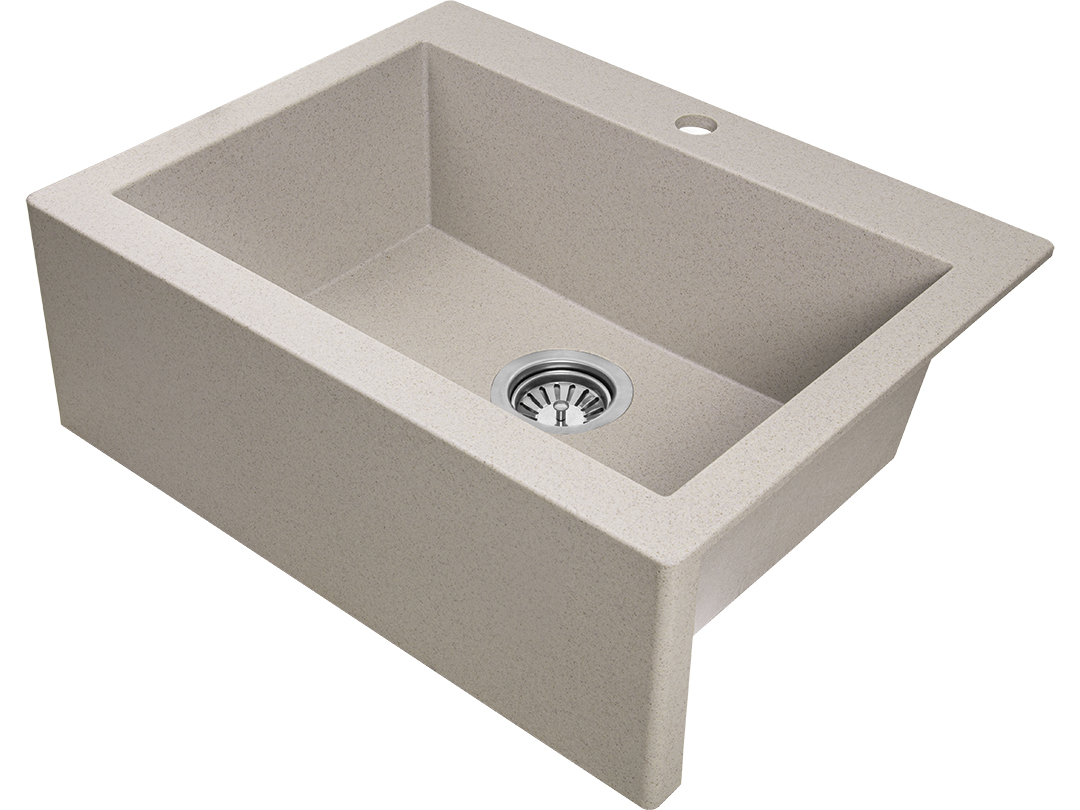 Laveo Komodo évier en granit 58x49 cm beige SBK410A