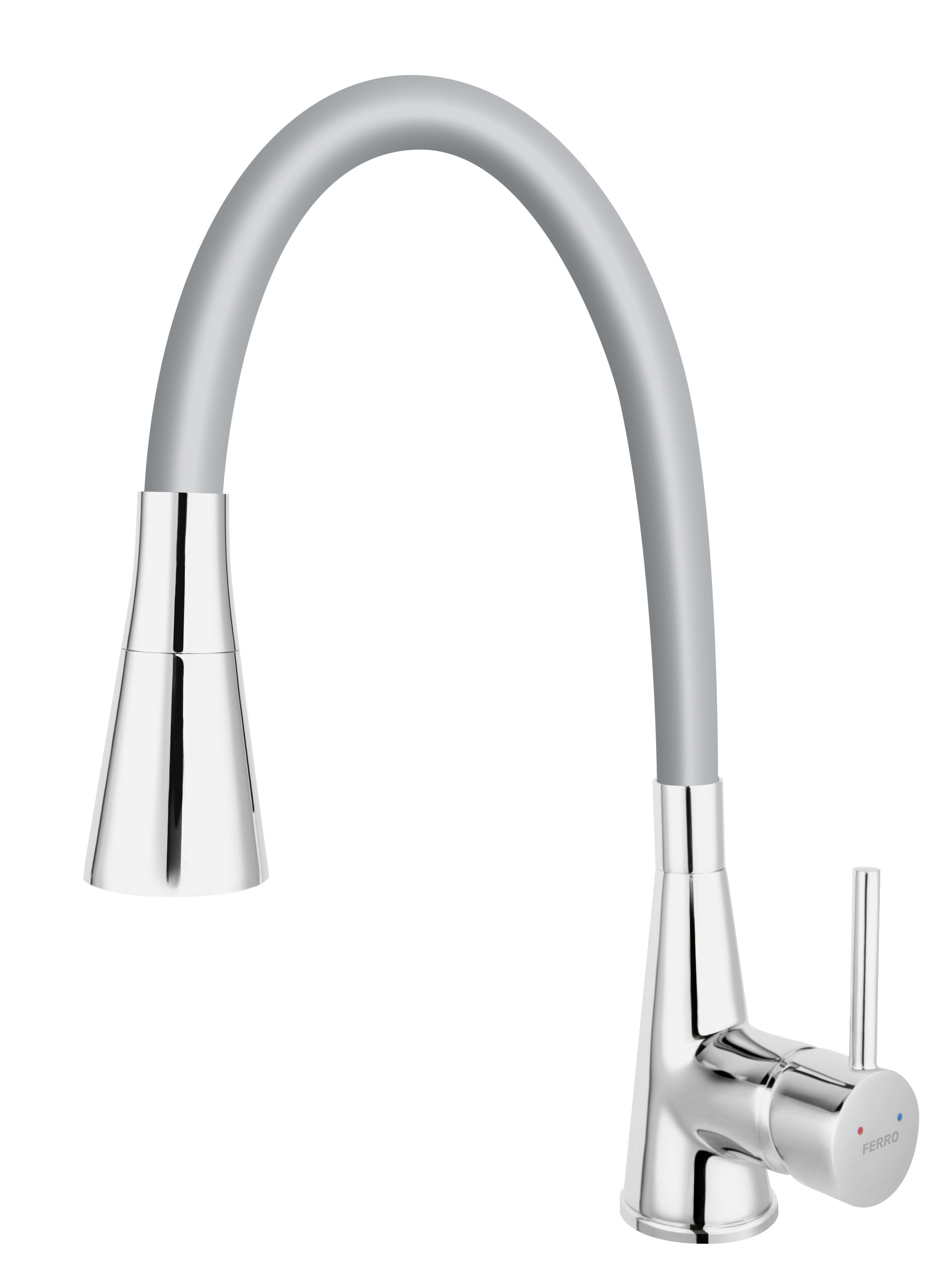 Ferro Zumba II mitigeur de cuisine sur pied chrome-graphite/gris BZA42S