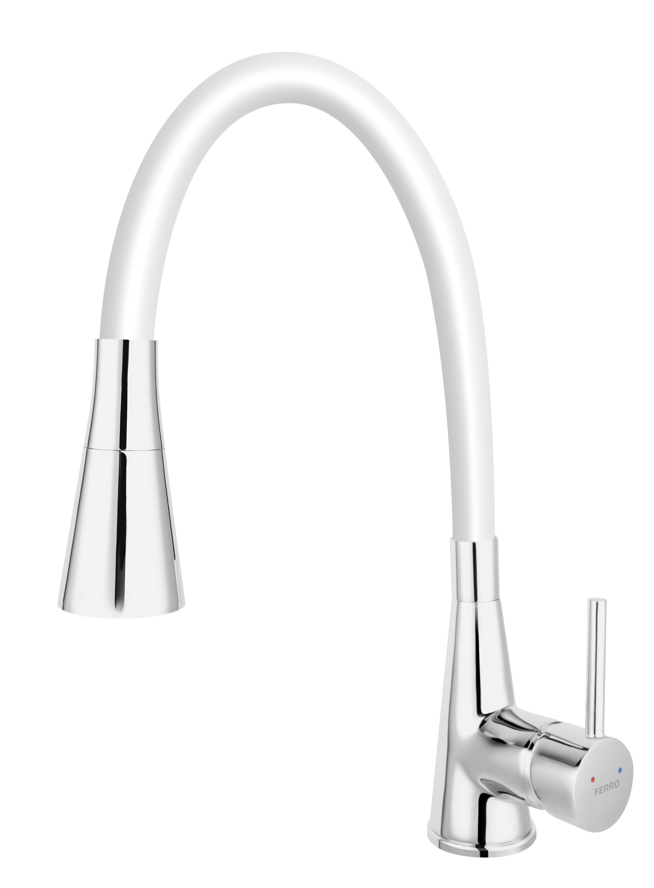 Ferro Zumba II mitigeur de cuisine sur pied chrome-blanc BZA42W