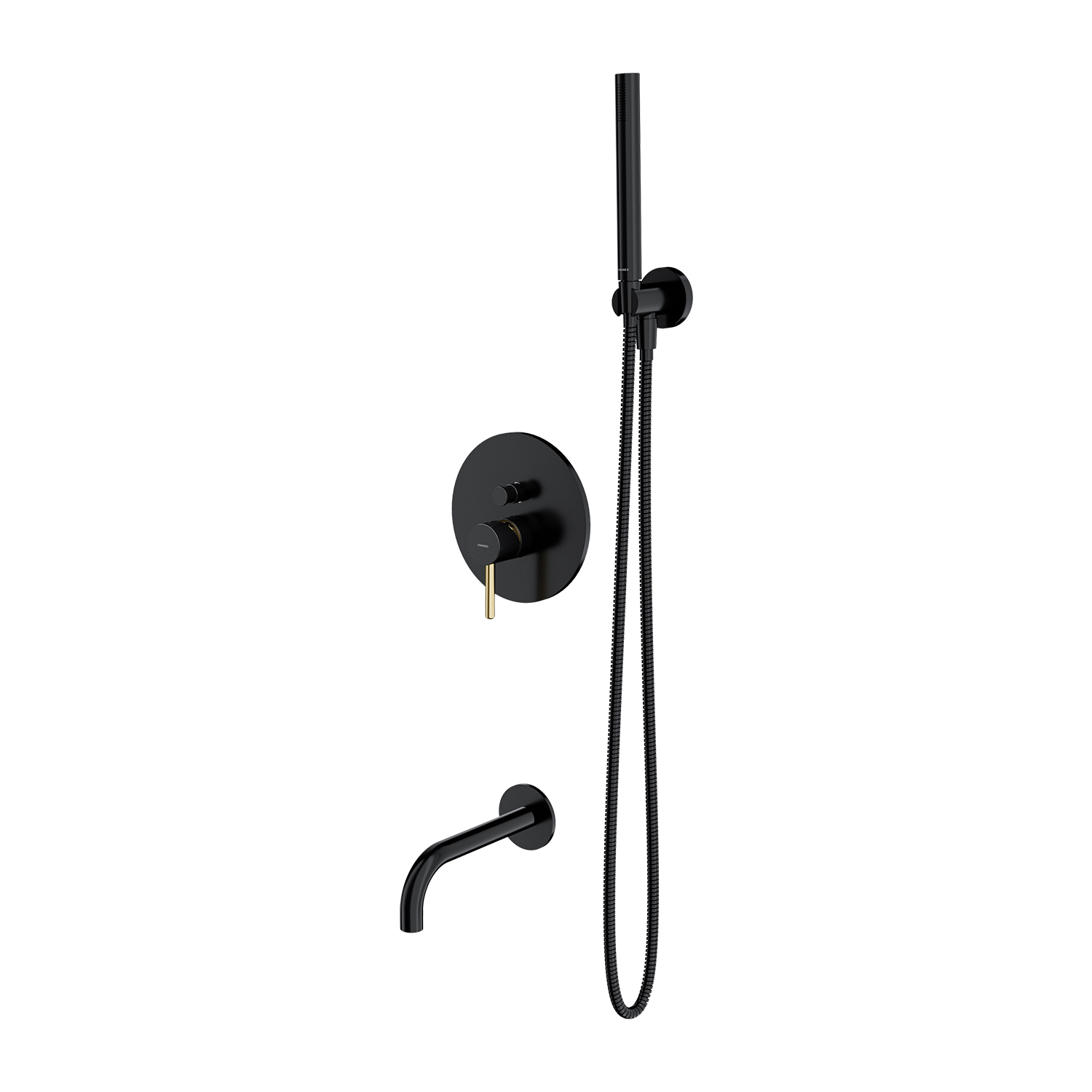 Omnires Y kit baignoire-douche encastré noir SYSYW01BLGL