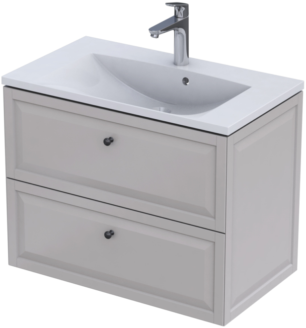 Oristo Montebianco armoire 79.6x45.9x60.3 cm sous-lavabo suspendu sable OR47-SD2S-80-10