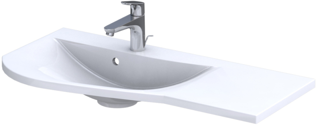 Oristo Opal lavabo 91.5x44.5 cm de meuble blanc UME-OP-90-92-L