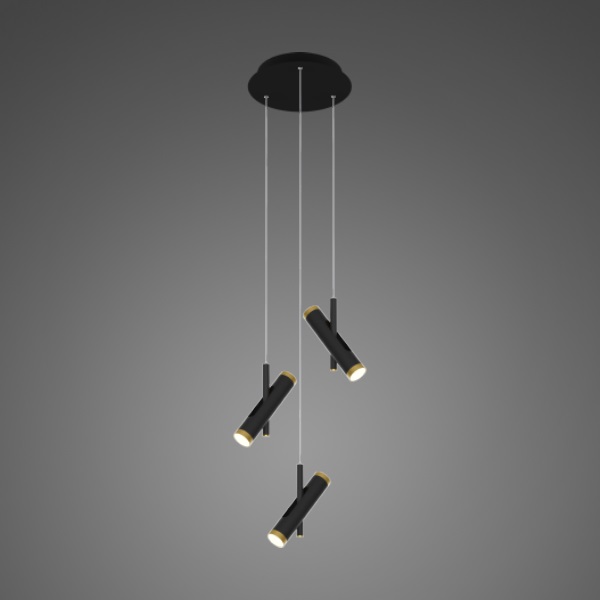 Altavola Design Lunette lampe suspendue 6x3 W noir-doré LA062/P3_black
