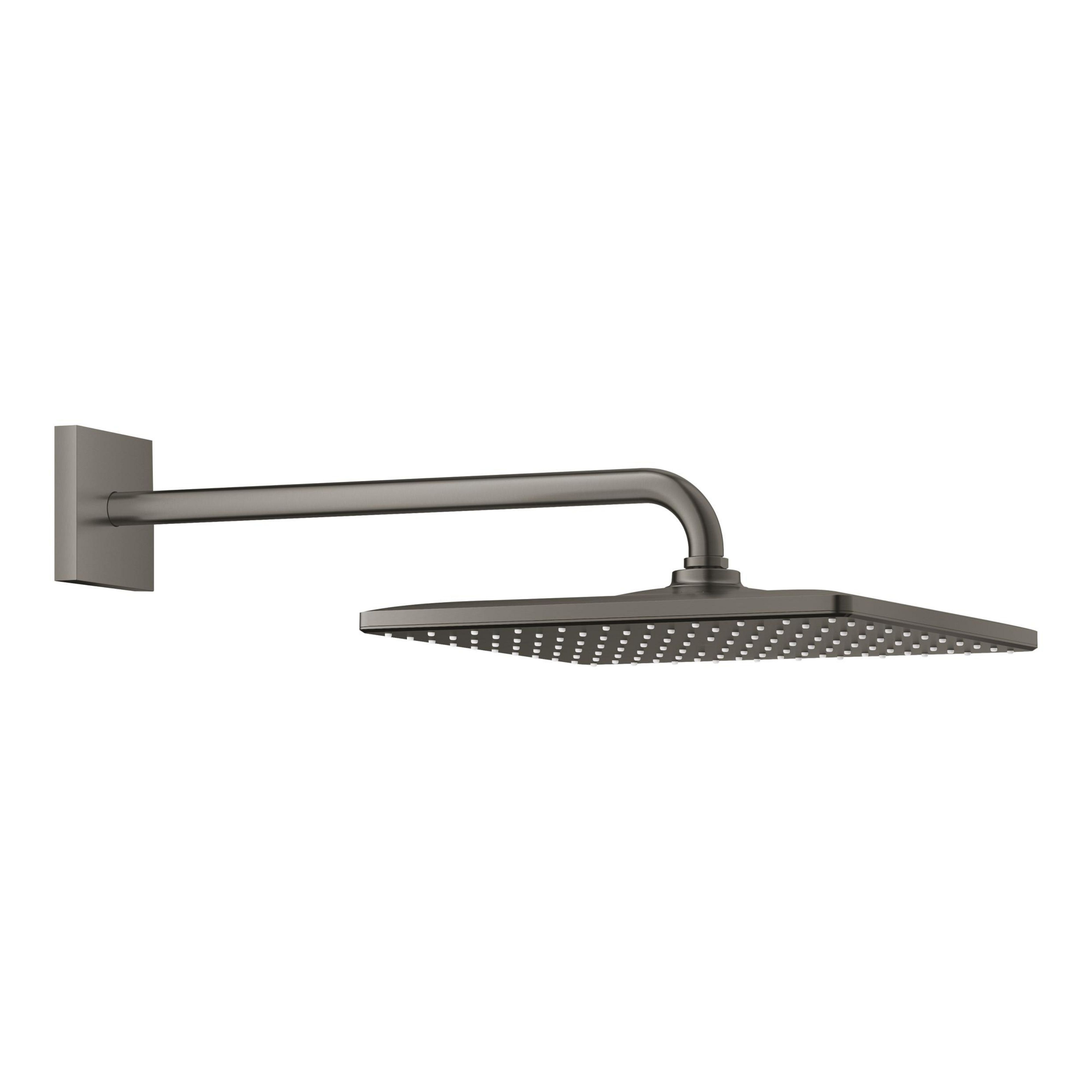 Grohe Rainshower douche à effet de pluie avec bras 31x31 cm carrée Brushed Hard Graphite 26564AL0