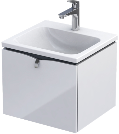 Oristo Siena armoire 49.6x45.5x39 cm sous-lavabo suspendu blanc OR45-SD1S-50-1