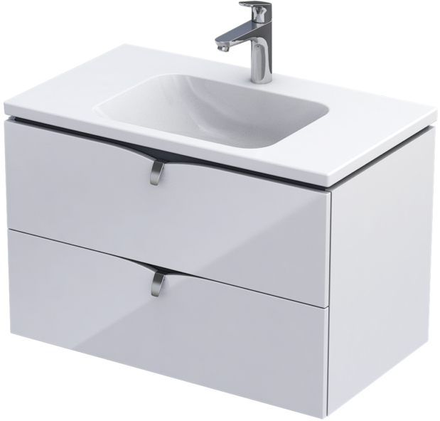 Oristo Siena armoire 79.6x45.5x50 cm sous-lavabo suspendu blanc OR45-SD2S-80-1