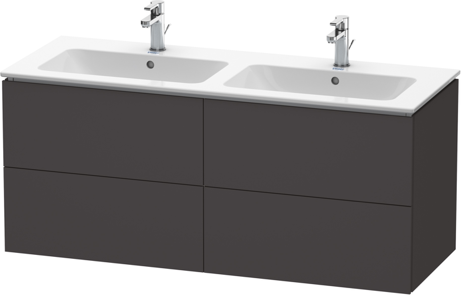 Duravit L-Cube armoire 129x48.1x55 cm sous-lavabo suspendu graphite LC625908080
