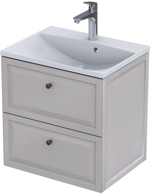 Oristo Montebianco armoire 59.6x45.9x60.3 cm sous-lavabo suspendu sable OR47-SD2S-60-10
