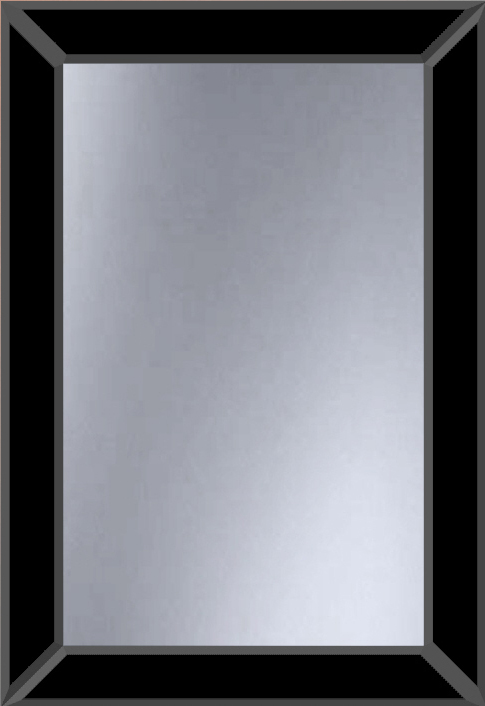 Dubiel Vitrum Domino miroir 55x80 cm rectangulaire noir 5905241005416