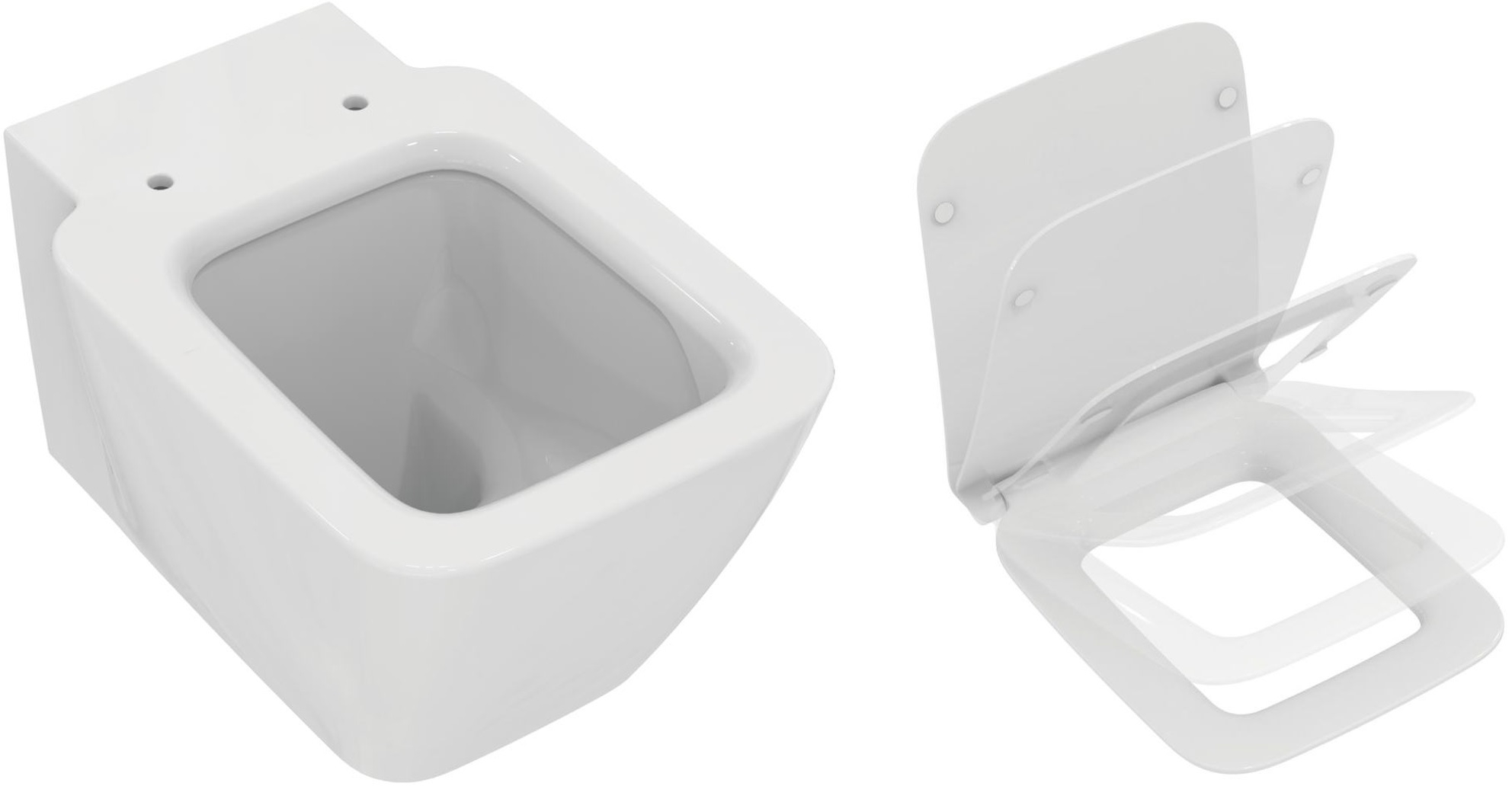Set cuvette de WC Ideal Standard Strada II T299701, abattant de WC Ideal Standard Strada II T360101