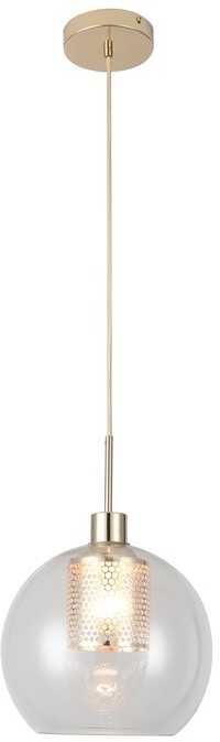 Rabalux Philana lampe suspendue 1x60 W transparent-doré 6495