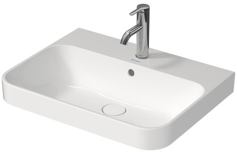 Duravit Happy D.2 lavabo 60x46 cm rectangulaire à poser blanc-anthracite 2360606100