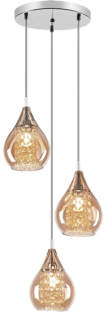 Rabalux Cassandra lampe suspendue 3x40 W chrome-ambre 6659