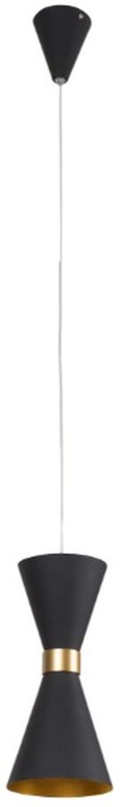 MaxLight Cornet lampe suspendue 1x5 W noir-doré P0330