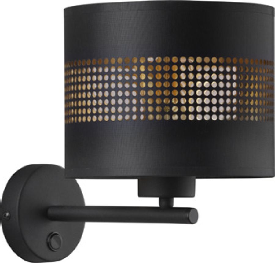 TK Lighting Tago applique murale 1x15 W noir-doré 3210