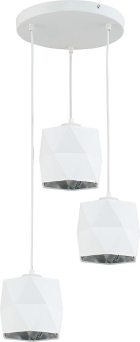 TK Lighting Siro lampe suspendue 3x15 W blanc-argenté 3250
