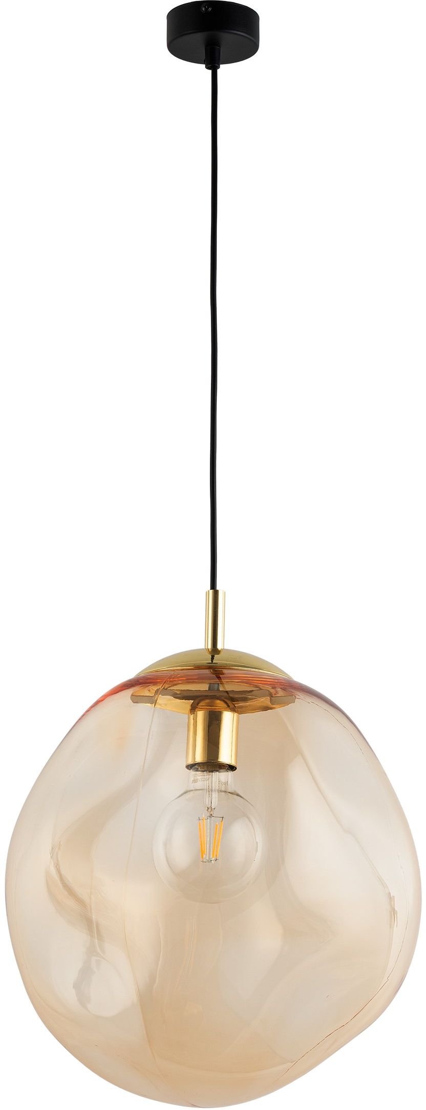 TK Lighting Sol lampe suspendue 1x15 W doré-ambre 4261