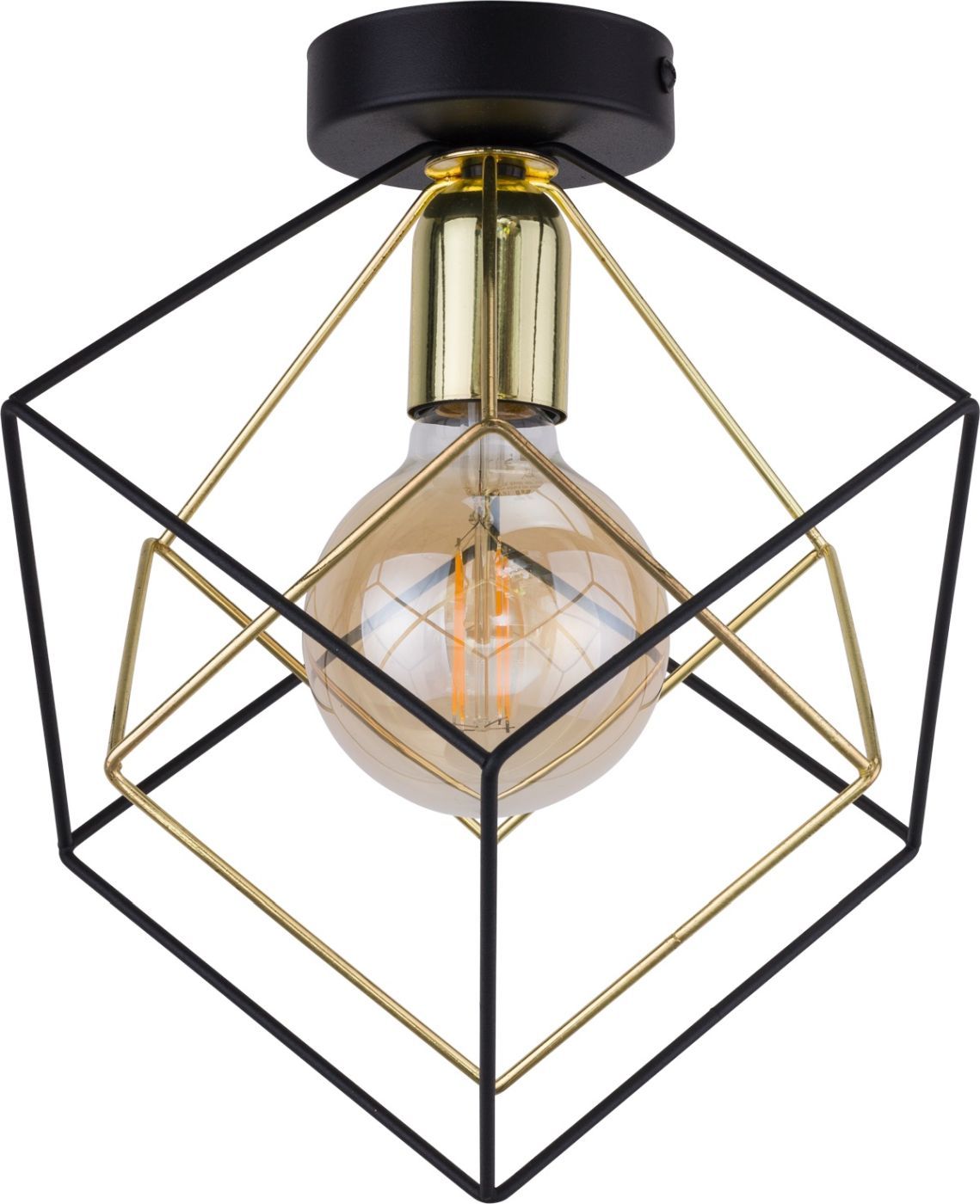 TK Lighting Alambre plafonnier 1x60 W noir-doré 2702