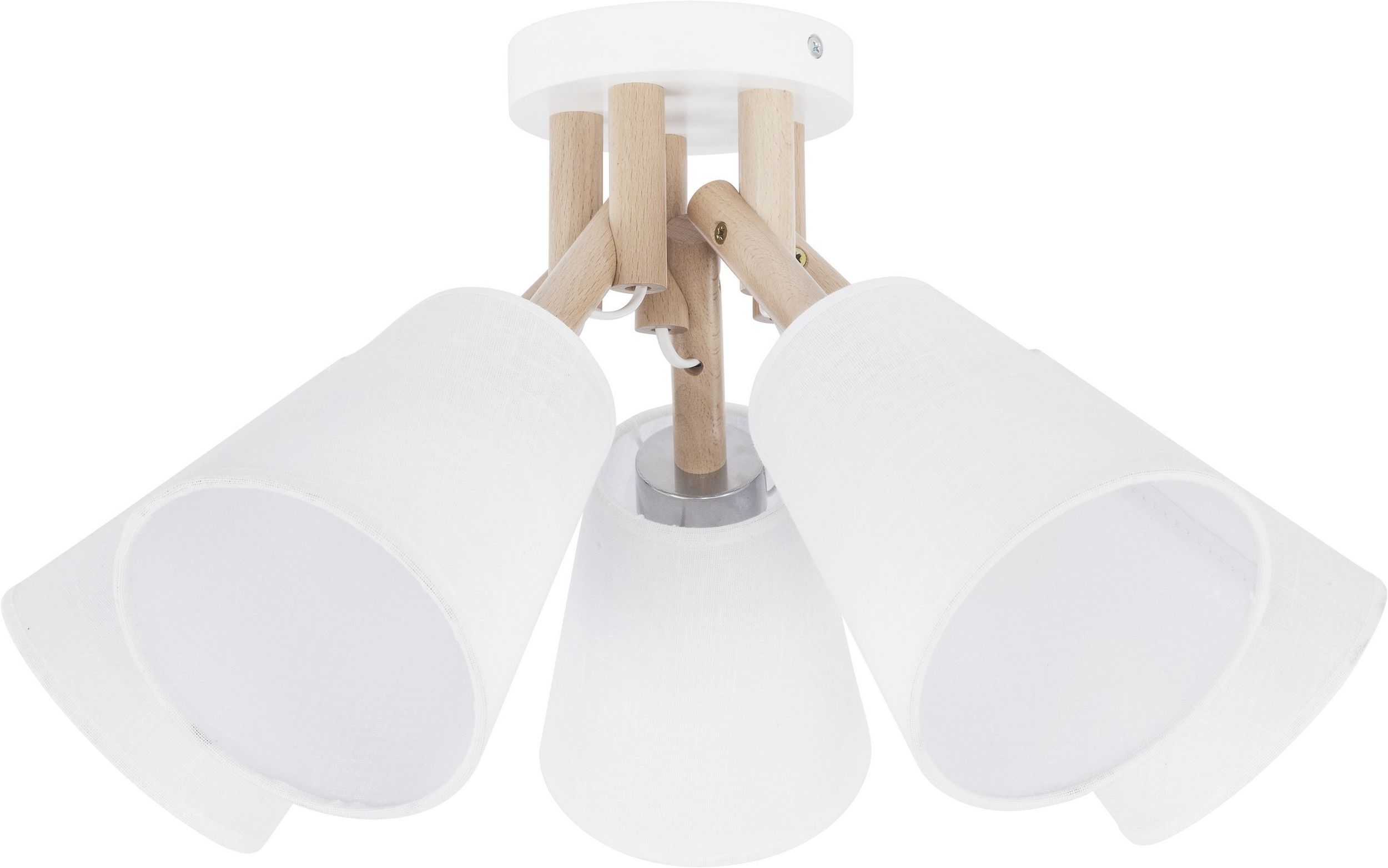 TK Lighting Vaio plafonnier 5x15 W blanc-bois 666