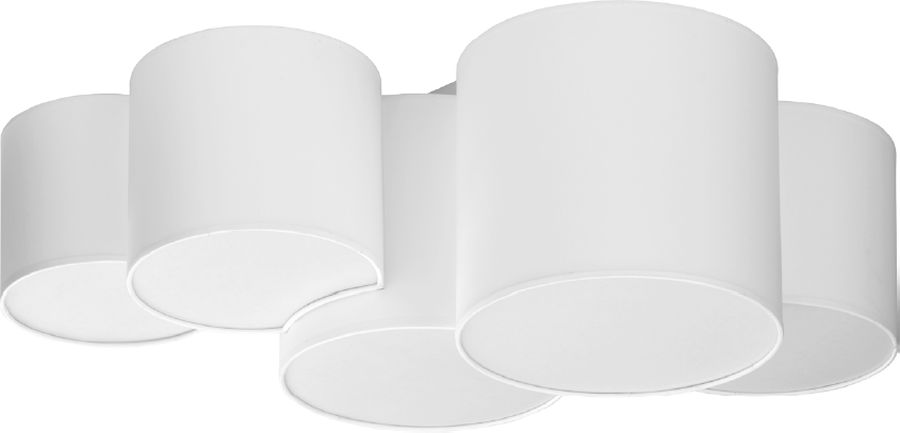 TK Lighting Mona plafonnier 5x15 W blanc 3443
